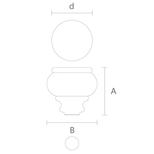 Rounded tapered bun feet for furniture